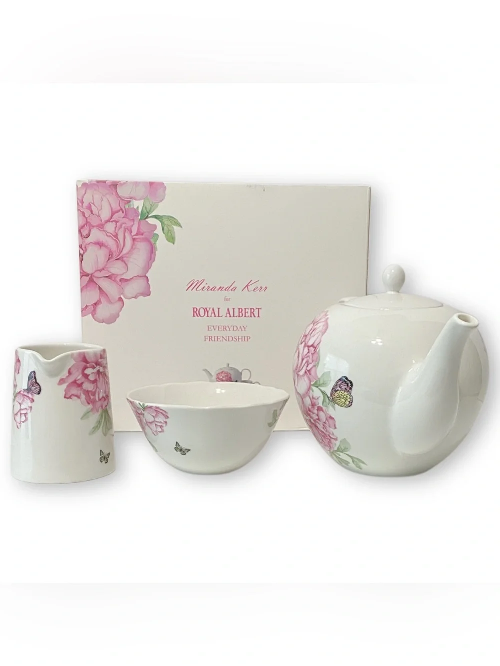 Royal Albert Miranda Kerr Everyday Friendship 3 Piece Porcelain Tea Set Floral